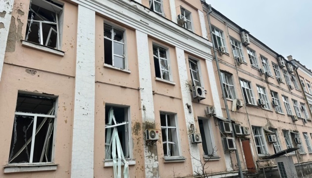 Ministry of Education administrative building  damaged in Russian attack on Kyiv