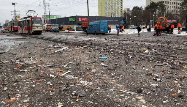 Russian attack damages transport infrastructure in Kyiv 