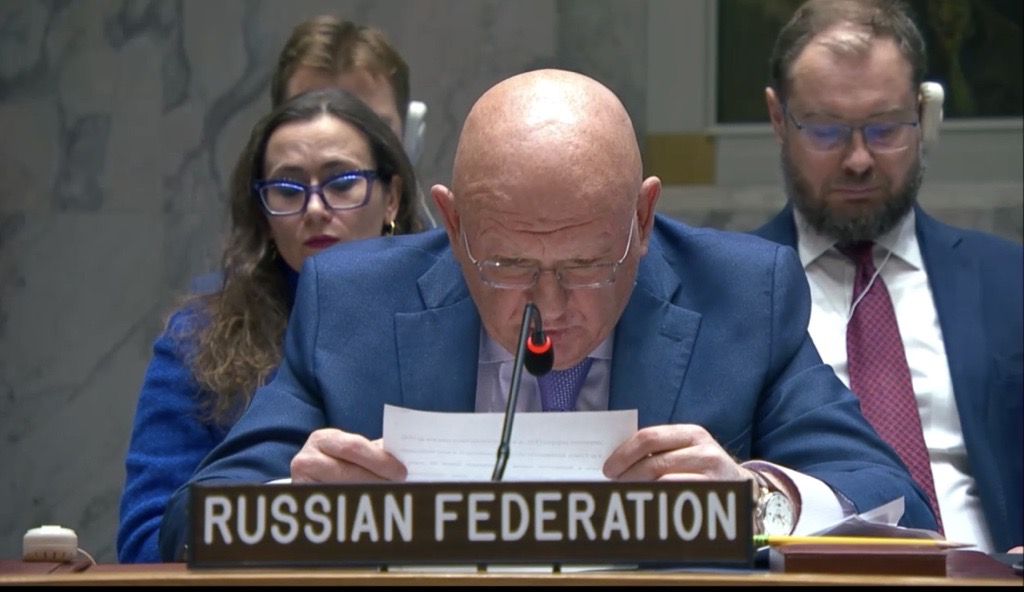 Постпред РФ при ООН Василь Небензя / Фото: скріншот із трансляції