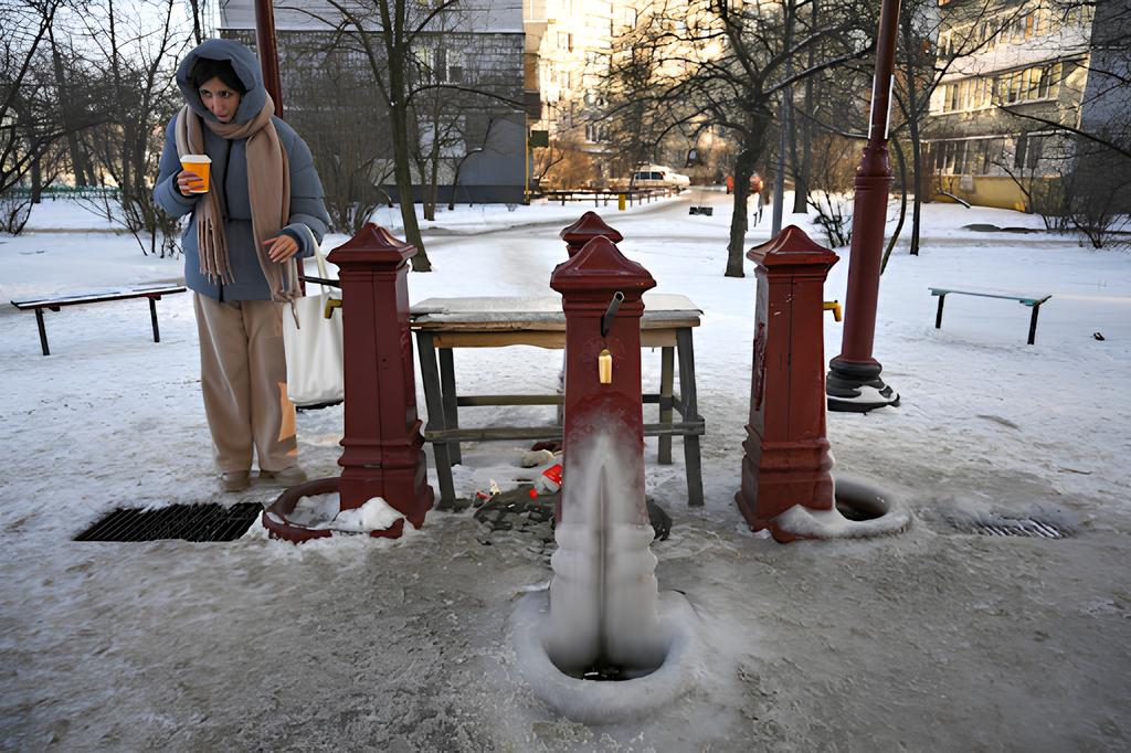 У Києві морози і російські обстріли перетворюють життя мешканців на крижане змагання 2026 року. Фото Данило Антонюк, Укрінформ.