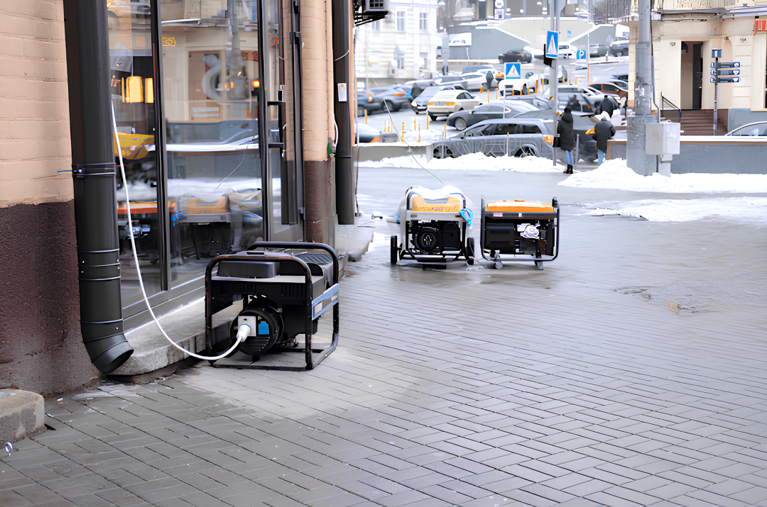  Київ сезон зими 2025-26, працюють генератори Фото: сторінка «SOS Київ».