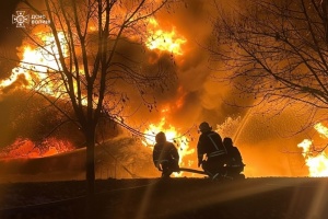 На Волині ліквідували пожежі на об’єктах критичної інфраструктури, що виникли через атаку дронів