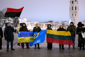 У Вільнюсі відбувся перший у цьому році мітинг на підтримку України