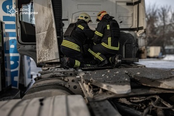 Russians attack gas station with drone in Sumy region, casualties reported 