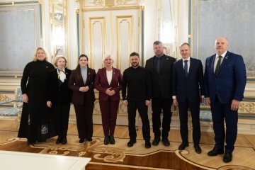 Präsident Selenskyj trifft sich mit Präsidentin lettischen Seimas