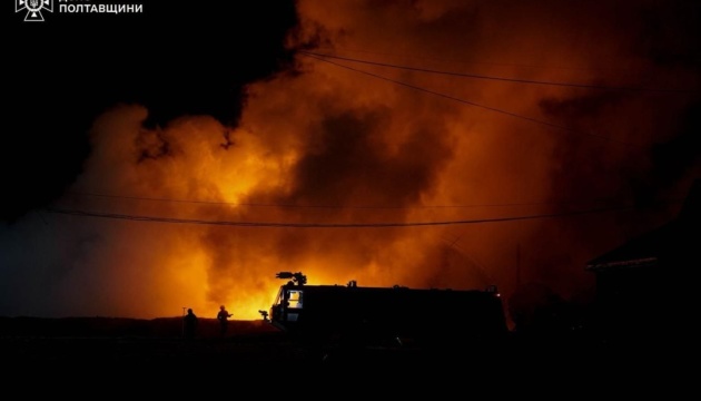 Enemies hit industrial facility in Poltava region