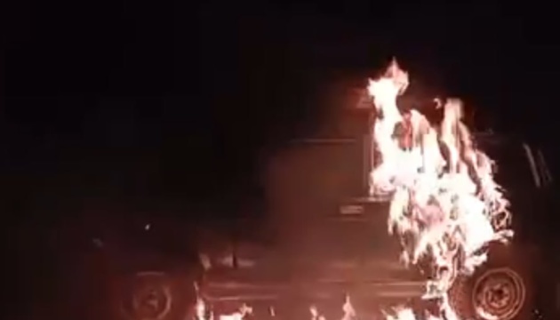 Партизани знищили автомобіль російських військових у Брянську