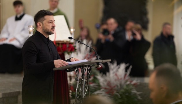 Зеленський виступив під час богослужіння на вшанування пам’яті загиблих у Січневому повстанні