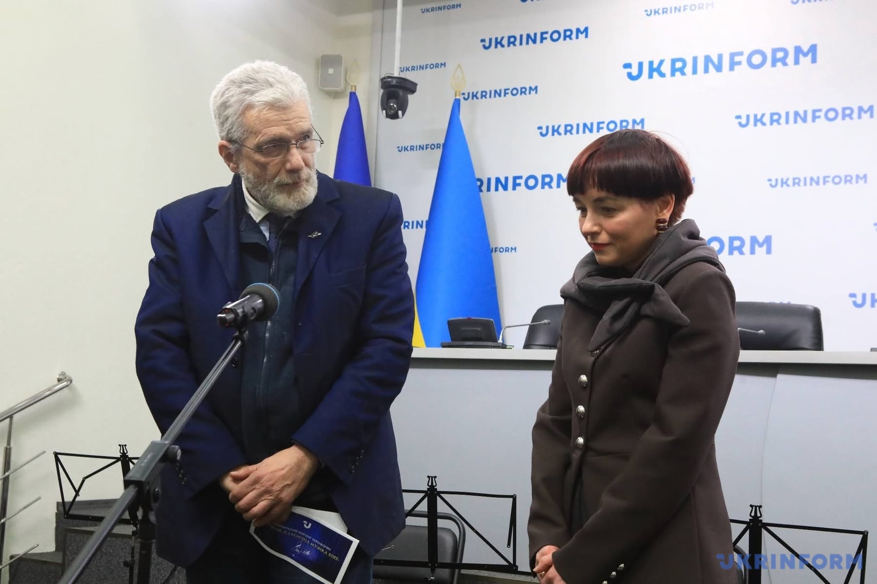 Журналіст і медіаексперт Андрій Куликов та кураторка Анна Гадецька