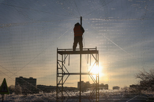 На Донеччині розгортають додаткові антидронові конструкції