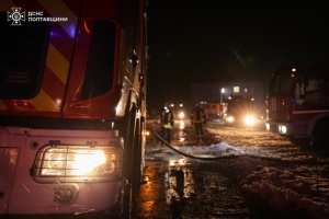 На Полтавщині вночі росіяни вдарили по промисловому об’єкту