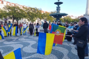 Українці в Лісабоні організували демонстрацію на підтримку України