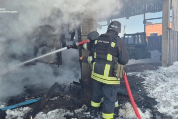 На Чернігівщині через падіння безпілотника горіло фермерське господарство