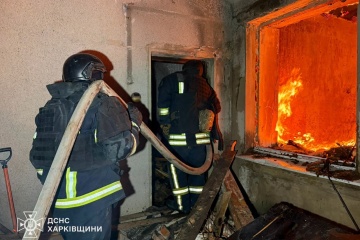 Russian drones attack Kharkiv region, man found dead under rubble, his wife wounded