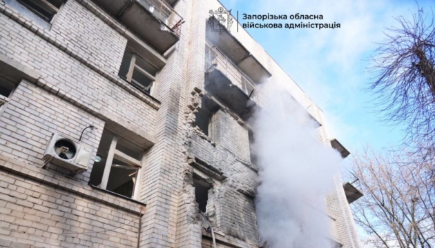 Russian attack damages 18 facilities in Zaporizhzhia
