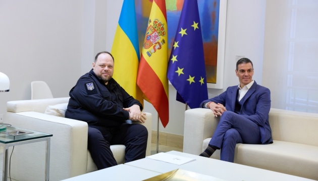 Стефанчук зустрівся з премʼєром Іспанії - обговорили потреби України в енергетичній сфері