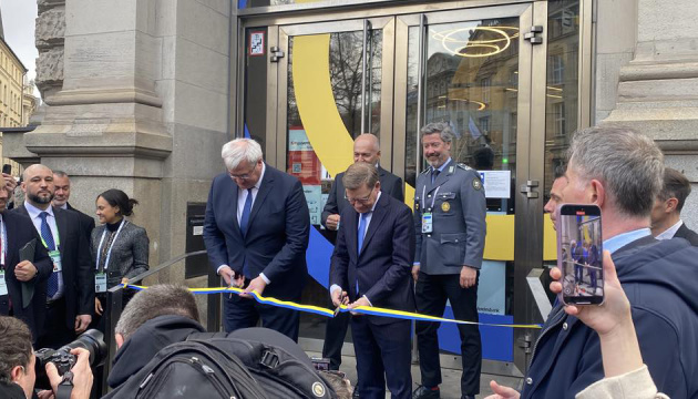 Sybiha, Wadephul open Ukraine House at Munich Security Conference