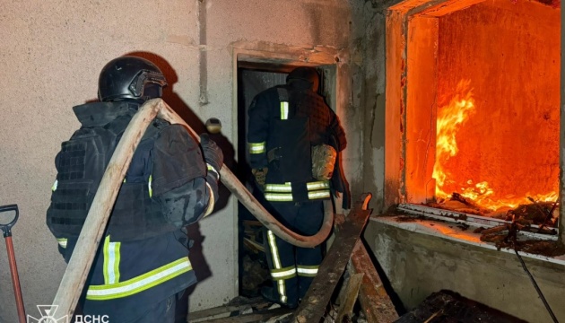 Russian drones attack Kharkiv region, man found dead under rubble, his wife wounded