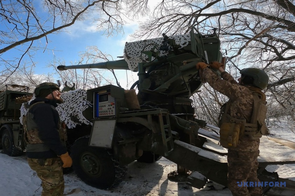 Artilleristen der 48. selbständigen Brigade im Kampfeinsatz in Richtung Charkiw / Foto: Wyatscheslaw Madiewskyj, Ukrinform