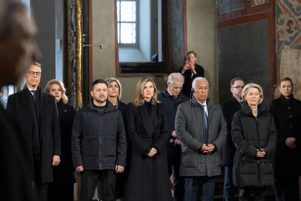 In der Sophienkathedrale in Kyjiw gemeinsames Gebet für die Ukraine / Foto: Büro des Präsidenten