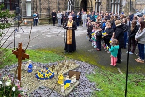 Українці британського Бредфорда вшанували четверті роковини вторгнення РФ низкою заходів