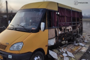 На Сумщині російський дрон зранку атакував маршрутку, є постраждалий