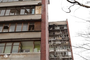 Russian strike on Dnipro: 14-story building damaged, seven injured