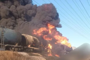 Сили оборони розтрощили на ТОТ Луганщини російський ешелон із пальним