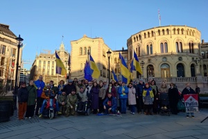 Біля парламенту Норвегії пройшла акція на підтримку України