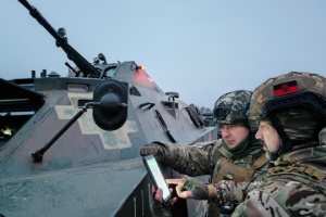 Ministros de Defensa de Ucrania y Lituania visitan las posiciones de los grupos de fuego móviles