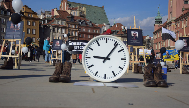 W Warszawie odbyła się akcja solidarnościowa z ukraińskimi więźniami