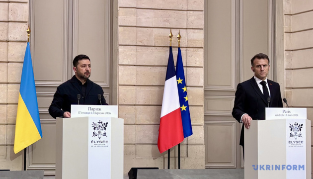 Зеленський назвав ключові теми переговорів з Макроном: спільне виробництво зброї, ППО та авіація