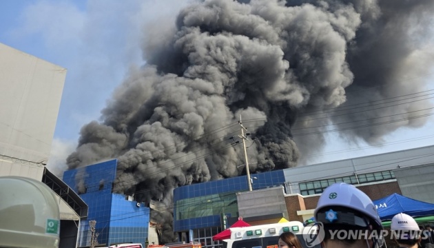 У Південній Кореї сталася масштабна пожежа на заводі автозапчастин, щонайменше 50 постраждалих