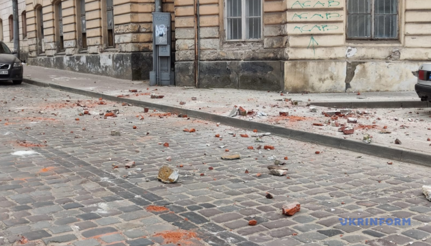 Building hit by Russian attack in Lviv center; casualties reported