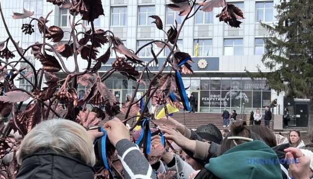 У Кропивницькому відкрили інсталяцію «Калина надії», присвячену військовополоненим і зниклим безвісти