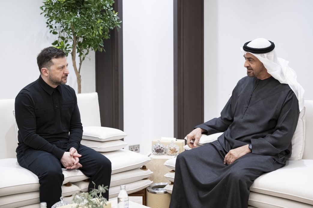 President of Ukraine Volodymyr Zelensky and President of the United Arab Emirates Mohammed bin Zayed Al Nahyan