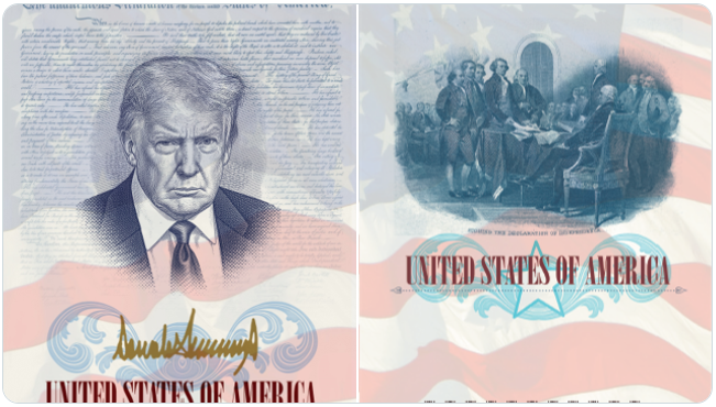 Держдеп США випустить серію паспортів з портретом Трампа