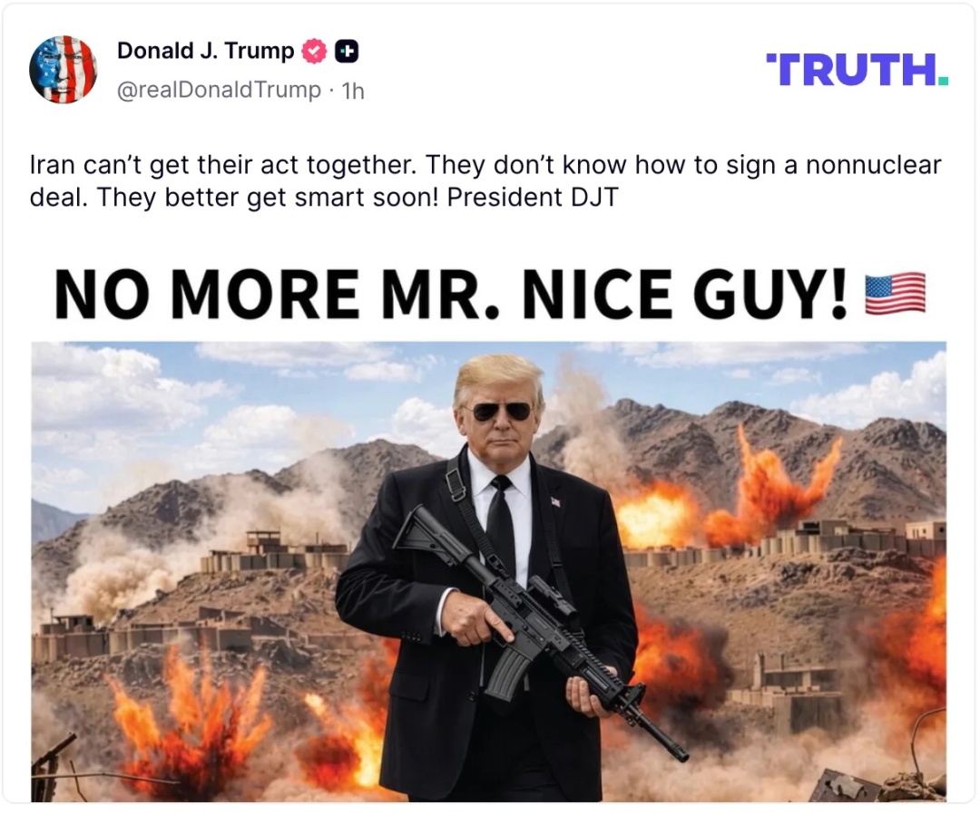 Трамп за допомогою ШІ-зображення закликав Іран швидше укласти угоду