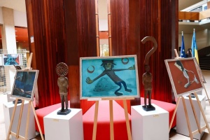 У Раді Європи відкрили виставку львівського студента-художника про війну в Україні