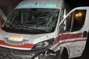 Russians attack ambulance with drone in Sumy region at night, three medics injured