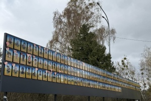 Wall of Hope with portraits of prisoners and missing soldiers unveiled in Sarny, Rivne region