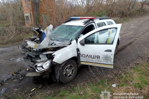 Russian drone attacks police vehicle in Sumy region, leaving one injured