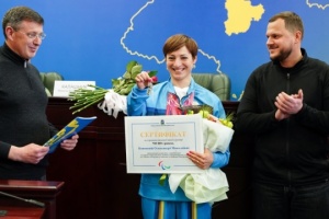 На Київщині відзначили паралімпійку Олександру Кононову