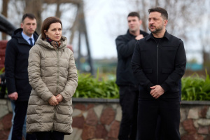 Ukrainian officials and foreign representatives honor Chernobyl cleanup workers