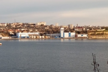 Partisans scout boom barrier defenses in Sevastopol Bay
