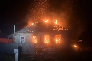 Russian drone hits house in Bohodukhiv, leaving two injured