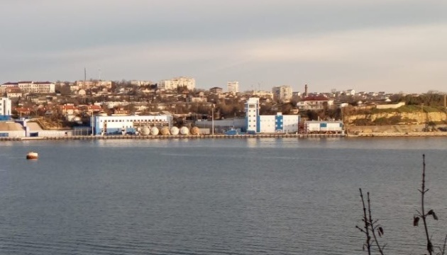 Partisans scout boom barrier defenses in Sevastopol Bay