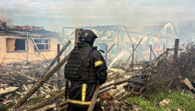 Russian drones attack residential area in Velykyi Burluk, Kharkiv region