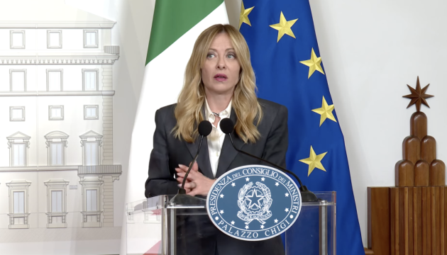 Мелоні заявила, що Італія підтримує продовження економічного тиску на Росію