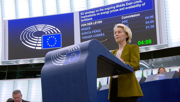 Фон дер Ляєн у Європарламенті розповіла, як можна подолати енергетичну кризу в ЄС
